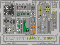 Фототравление 1/72 P-47D Tандерболт (цветная, рекомендовано для Revell)