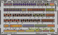 Фототравление 1/35 советские знаки отличия и медали, 1940-1943