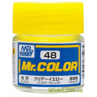 Краска эмалевая "Mr. Color" прозрачная желтая, 10 мл
