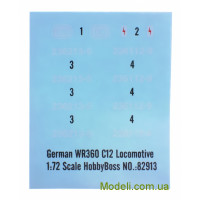 Hobby Boss 82913 Сборная модель Немецкого локомотива WR360 C12