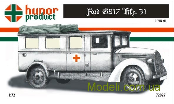 Смоляная модель скорой помощи Ford G917 Kfz.31 Hunor Product 72027 ...