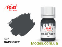Акриловая краска ICM, темно-серая