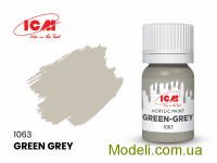 Акриловая краска ICM, зелено-серый