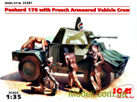 Французский командирский бронеавтомобиль Panhard 178 с экипажем