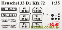 ICM 35467 Сборная модель германского автомобиля радиосвязи ІІ МВ Henschel 33 D1 Kfz.72