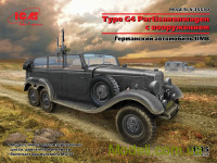 Немецкий штабной автомобиль Type G4 Partisanenwagen с вооружением