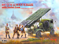 БМ-13-16 на шасси W.O.T. 8 с советским расчетом