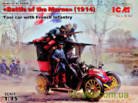 Машина такси с французской пехотой, "Битва Марни" (1914)