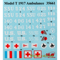ICM 35662 Сборная модель 1:35 Модель Т 1917 с медицинским персоналом США