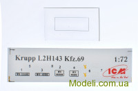 ICM 72461 Сборная модель немецкого трактора Krupp L2H143 Kfz.69 с пушкой PaK-36