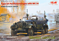 Немецкий штабной автомобиль Type G4 Partisanenwagen с MG 34