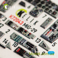 KELIK 72043 Декаль для модели самолета МиГ-29 Фулкрум-А 9-12 (интерьер), (GWH)