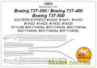 Маска для модели самолета Boeing Boeing 737-300/Boeing 737-400/Boeing 737-500 (Eastern Express/Skyline)