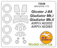 Маска для модели самолета Gloster Gladiator (Airfix)