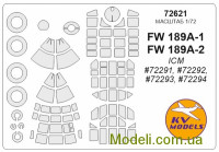 Маска для модели самолета Fw-189A1/A-2 (ICM)