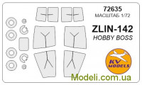Маска для модели самолета Zlin-142 (Hobby Boss)