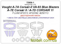 Маска для модели самолета Vought A-7A Corsair-II VA-93 Blue Blazers/A-7E Corsair II/A-7D CORSAIR 11 двусторонние маски (Fujimi)