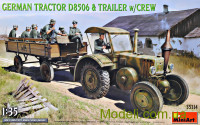 Немецкий трактор D8506 с прицепом и экипажем