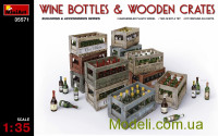 Винные бутылки с ящиками