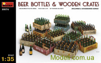 Пивные бутылки с ящиками