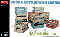 Водочные бутылки с ящиками
