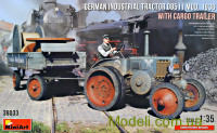 Немецкий промышленный трактор D8511 мод. 1936 с грузовым прицепом