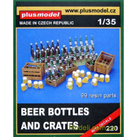 Набор пивных бутылок и коробок (смола)