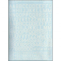 USAF modern stencil letters & numbers, white color