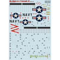 Print Scale 48-124 Декаль для самолета A-7 Corsair ll, часть 1