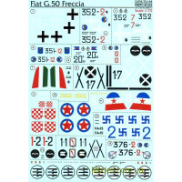 Print Scale 72-144 Декаль для самолета Fiat G.50 Freccia