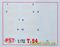 PST 72045 Масштабная модель T-54/54A