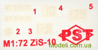 PST 72063 Сборная модель 1:72 ЗиС-10