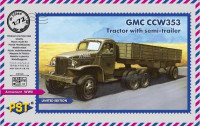 PST 72064 Масштабная модель грузовика GMC CCW-353 с полуприцепом