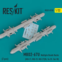 Стойки с подвесными ракетами MBD2-67U (2 шт) для MiG-21, MiG-23, MiG-27 (M), Su-25 Yak-38