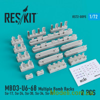 Многокомпонентные бомбодержатели MBD3-U6-68 для (Су-17, Су-24, Су-30, Су-34, Су-35) (2 шт)