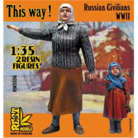 RM3556 This Way!' WWII Russian civilians, 2 fig