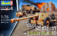 Полугусеничный артиллерийский тягач Sd.Kfz. 11 и противотанковая пушка Pak 40