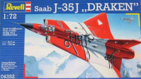 Сборная масштабная модель самолета Saab J-35 'Draken'