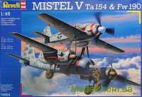 Истребители Mistel V Ta 154 и Focke Wulf Fw 190