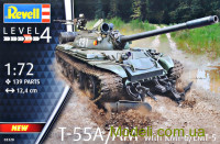 Танк Т-55А/АМ с путевым минным тралом КМТ-6