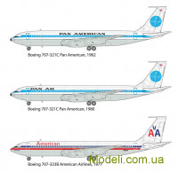 RODEN 338 Сборная модель Пассажирский самолет Boeing 707-321