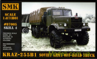 SMK 87005 Сборная масштабная модель советского внедорожного грузовика КрАЗ-255B1, масштаб 1/87