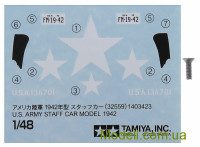 TAMIYA 32559 Сборная модель американского командирского автомобиля 1942