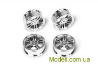 Комплект колесных дисков Team Magic E4 Drift Car Wheel 5 Spoke Silver, 4 шт