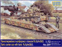 Танкоперевозящая платформа с танком Pz.Kpfw 38(t)