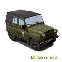 Умная бумага 135-01 Сборная модель из картона. Серия: Авто. Масштаб 1/24. УАЗ 31512 (погранвойска)