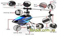 WL Toys V922b Микровертолет для 3D пилотажа V922 FBL 2.4GHz (синий)