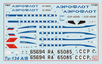 ZVEZDA 7007 Сборная модель авиалайнера Ту-134 А/Б-3