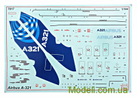ZVEZDA 7017 Пластиковая масштабная модель  самолета "Аэробус А-321"