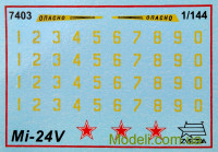 ZVEZDA 7403 Сборная модель cоветского ударного вертолета Ми-24В